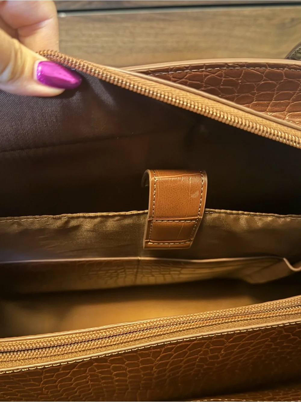 BEIS Large Work Tote - Maple Croc